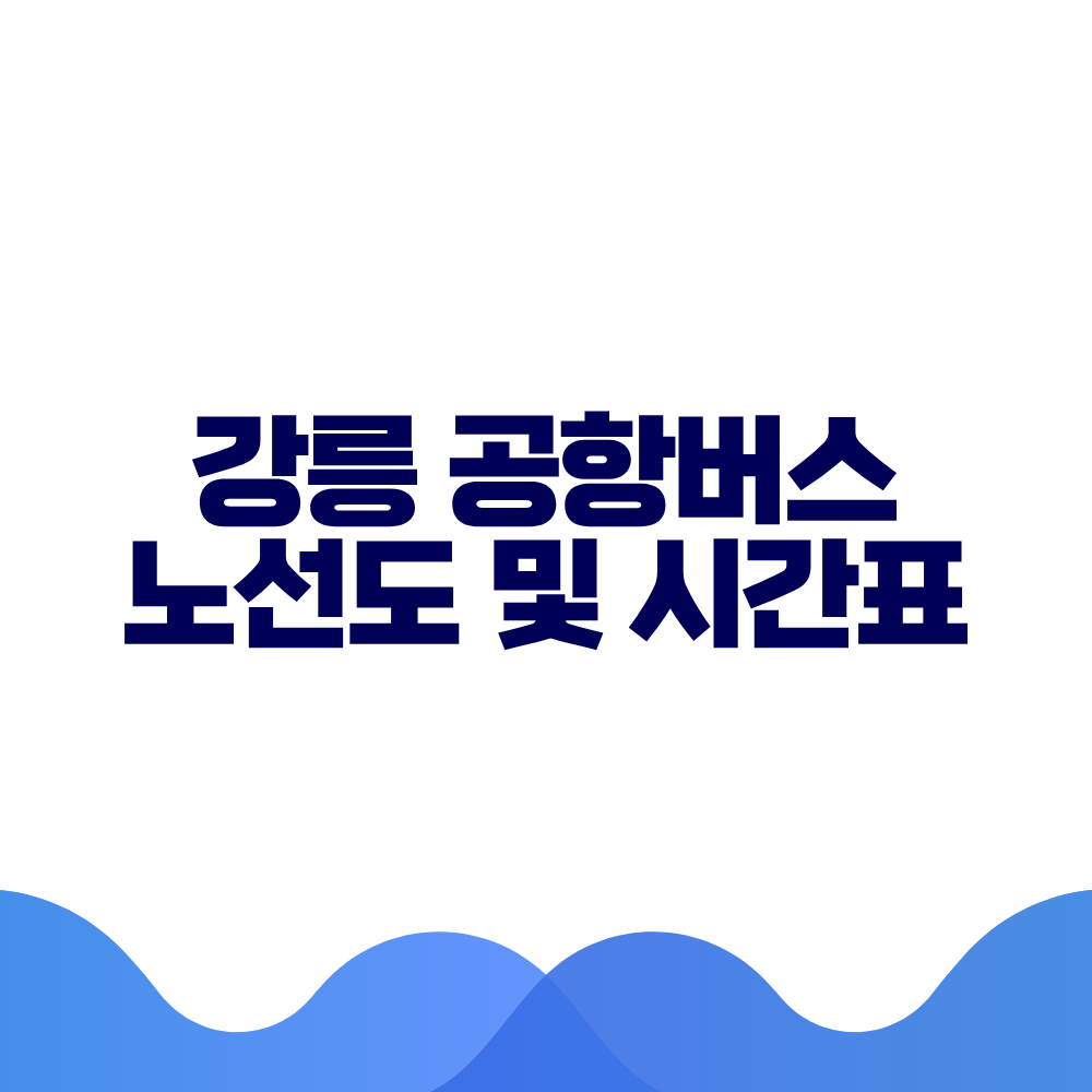 강릉 공항버스 시간표 예매방법 가격 노선도 총정리