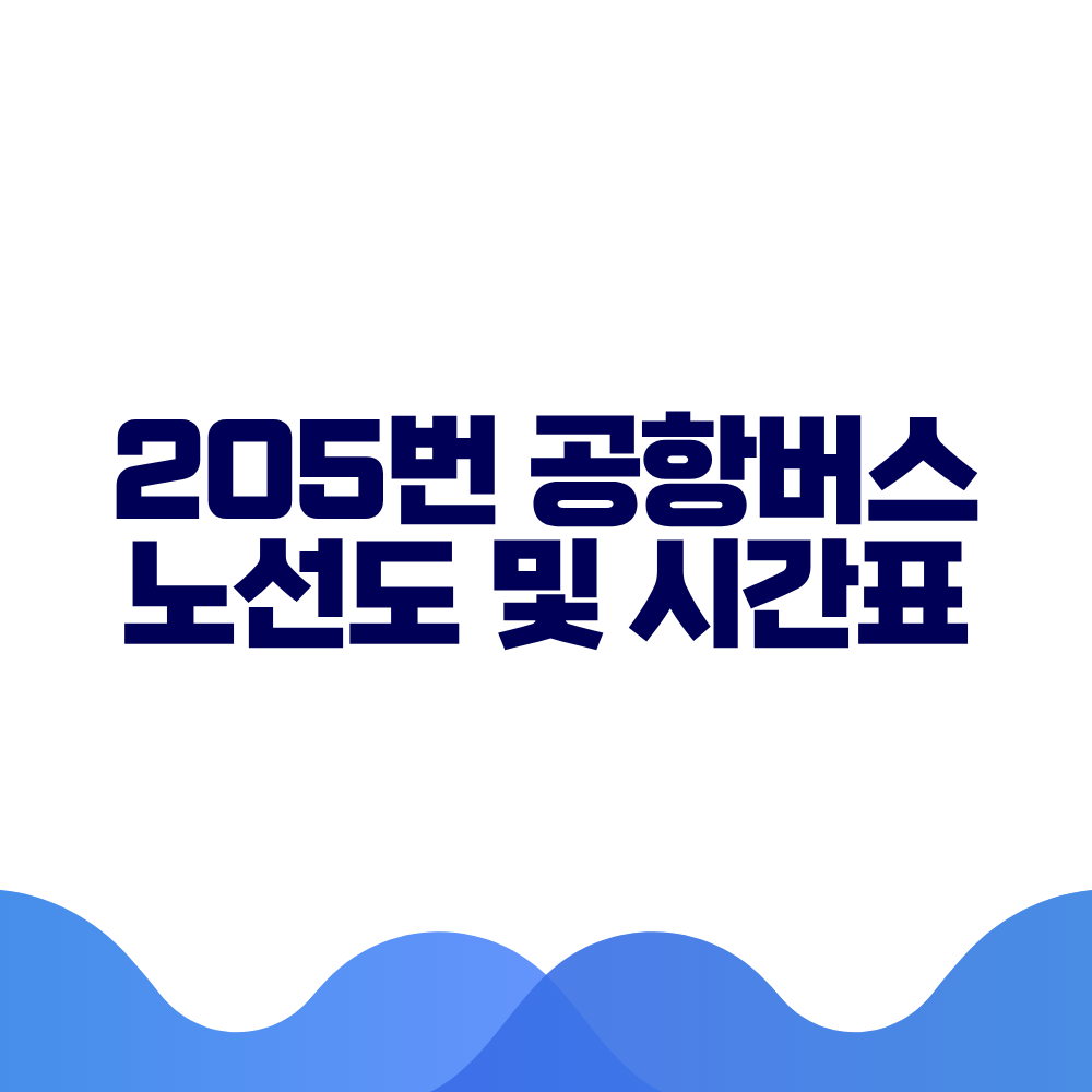 205 공항버스 시간표 예매방법 가격 노선도 총정리 2 205 공항버스 시간표 예매방법 가격 노선도 총정리