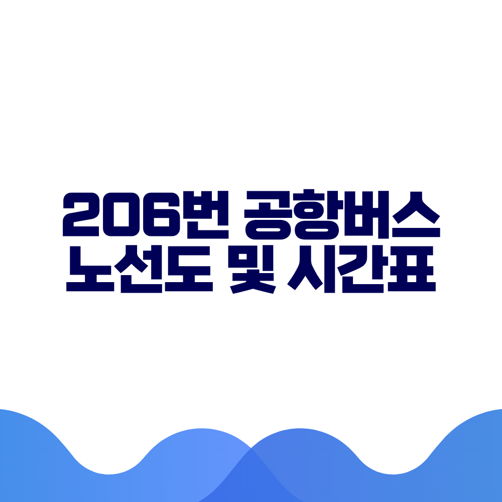 206 공항버스 시간표 예매방법 가격 노선도 총정리 2 206 공항버스 시간표 예매방법 가격 노선도 총정리