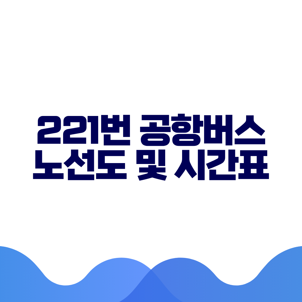 221 공항버스 시간표 예매방법 가격 노선도 총정리
