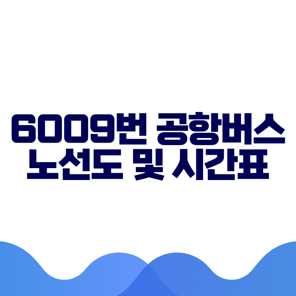 6009 공항버스 시간표 예매방법 가격 노선도 총정리