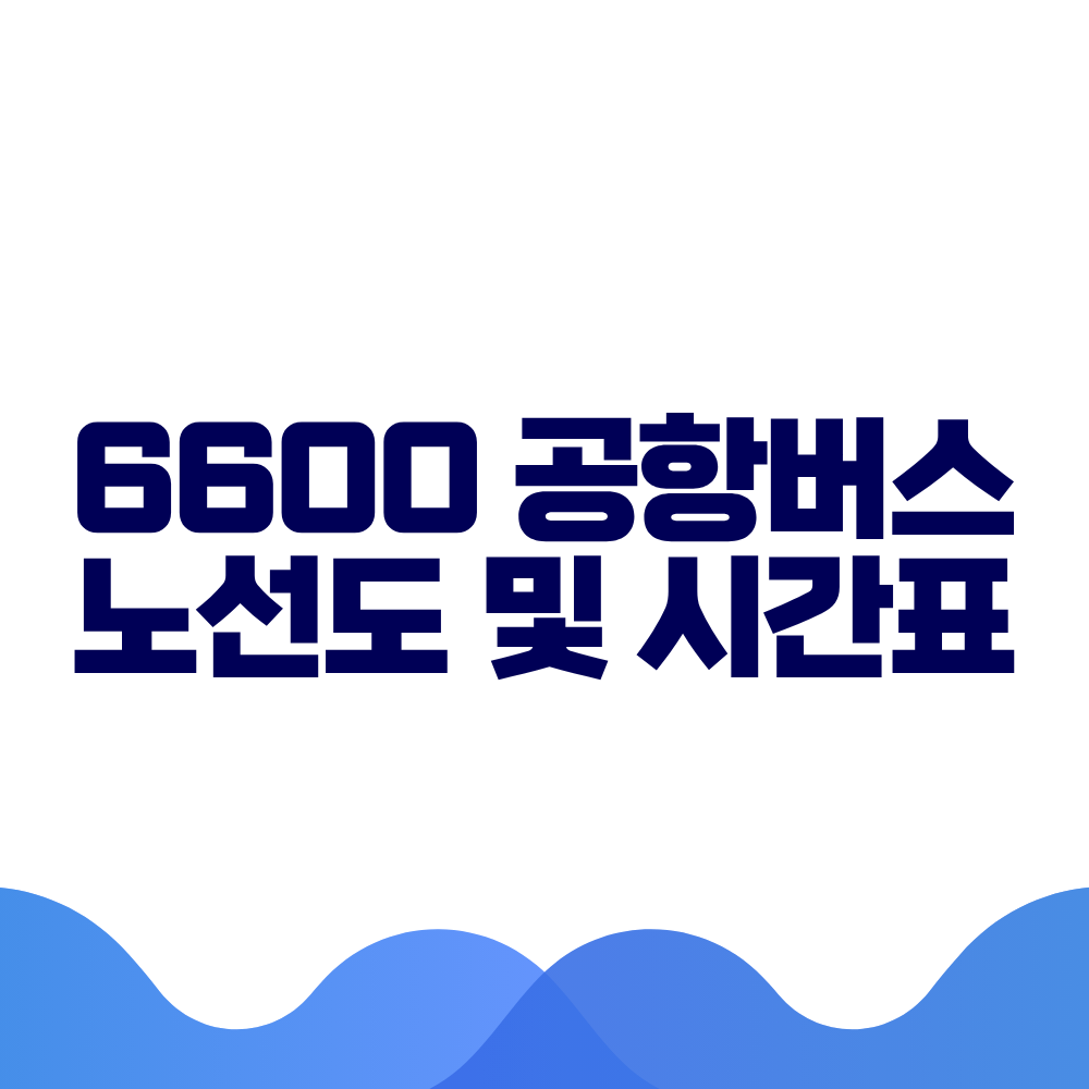 6600 공항버스 시간표 예매방법 가격 노선도 총정리