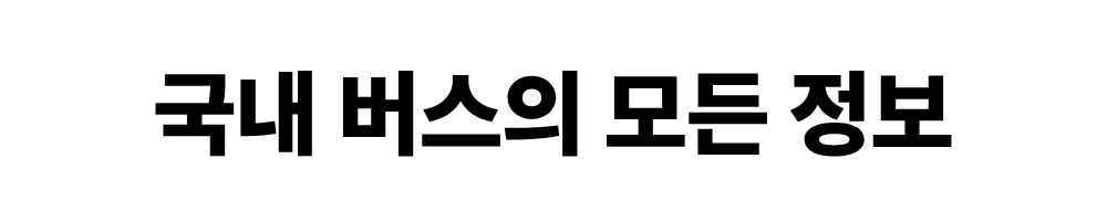 국내 버스의 모든 정보